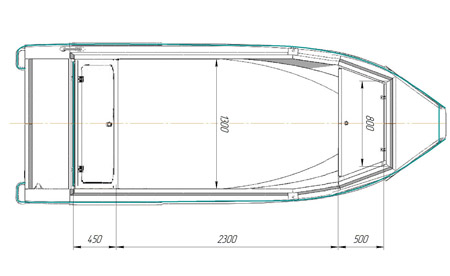 Размеры кокпита лодки «Беркут S»