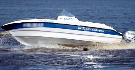 Крен моторной лодки Бестер-480