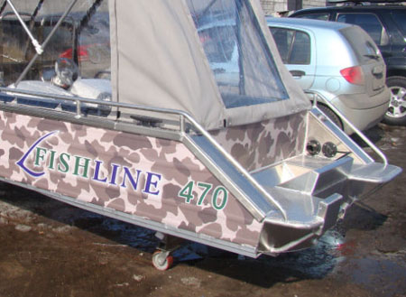 Корма лодки Фишлайн 470