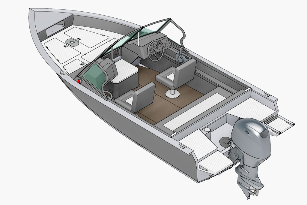  Универсальная моторная лодка «Realcraft 460». Схема